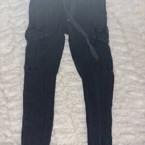 Vintage Havana Gray Textured cargo joggers